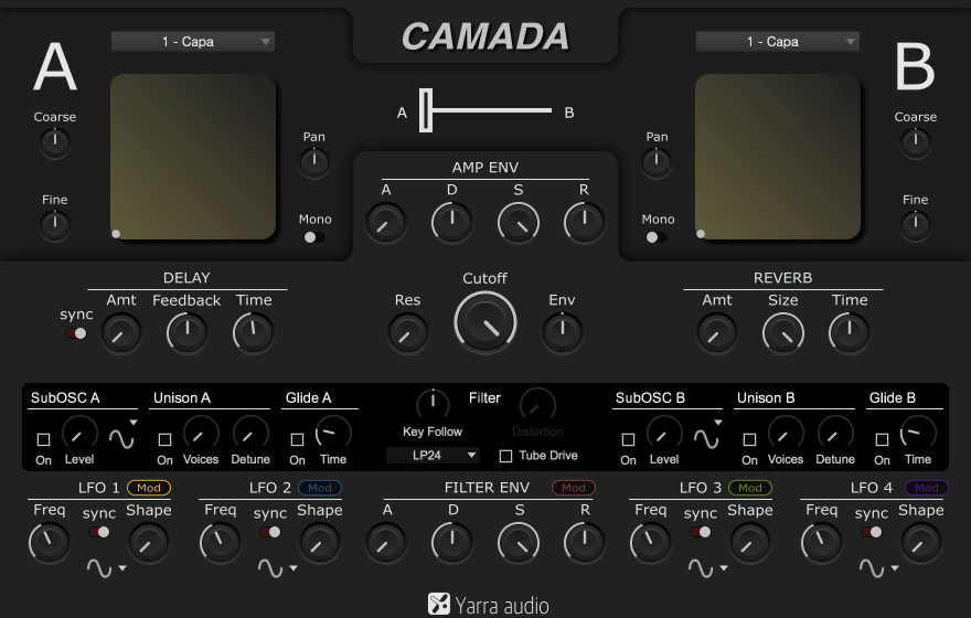 CAMADA’s XY pad and engine controls